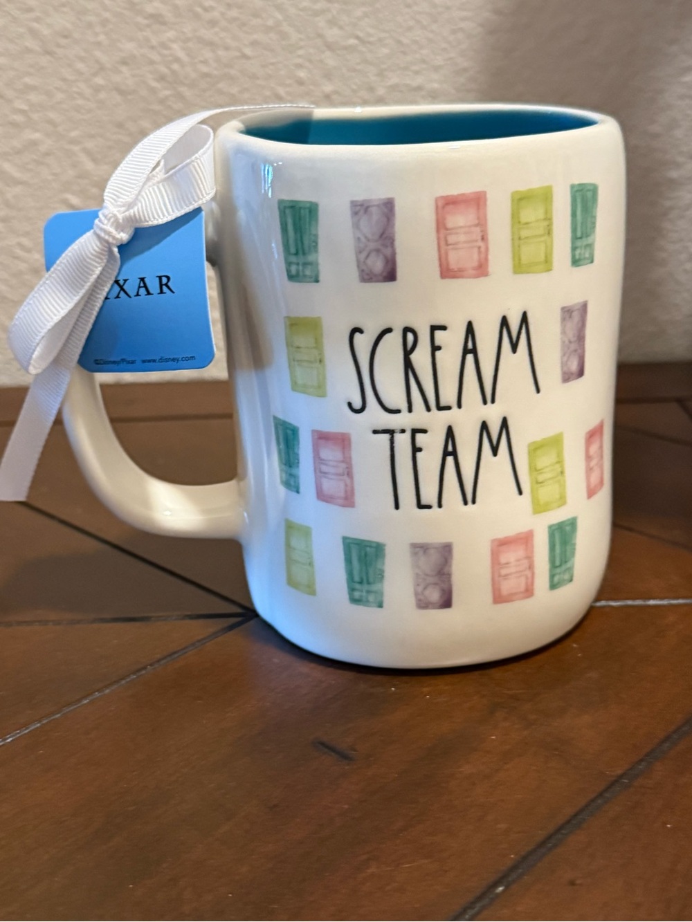 Rae Dunn x Disney Pixar Monsters Inc. Double-sided Ceramic Mug -SCREAM TEAM- NWT